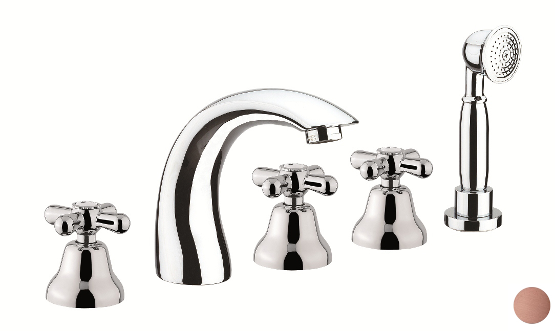 AM730401060 Смеситель на борт ванны , медь Webert Armony