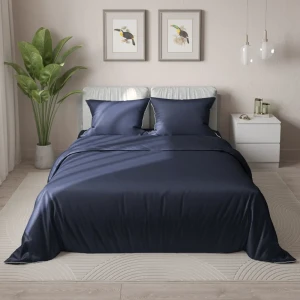 Комплект постельного белья Amore Mio Denim семейный тенсель синий 89426002