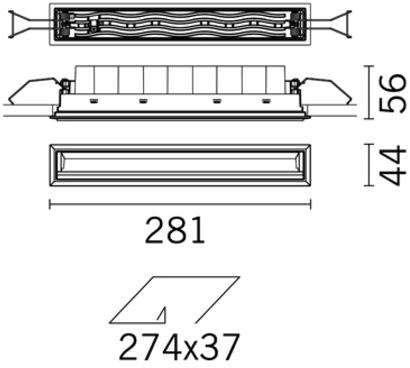 iGuzzini Встраиваемая светодиодная стенка для подвесных потолков Laser blade sun-id-1447074 - Вид №6