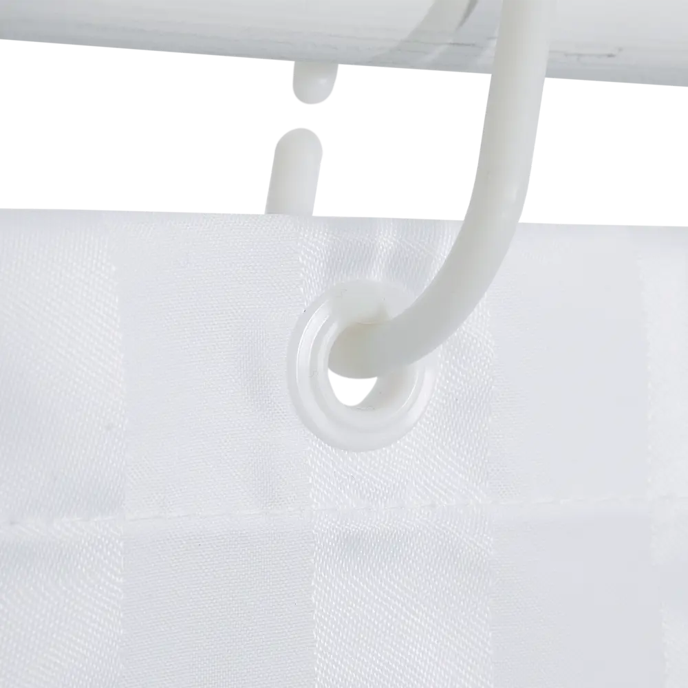 Штора для ванной BATH PLUS белая 200х240 см с водоотталкивающей пропиткой 15499756 Шторы однотонные STLM-0006034 - Вид №5