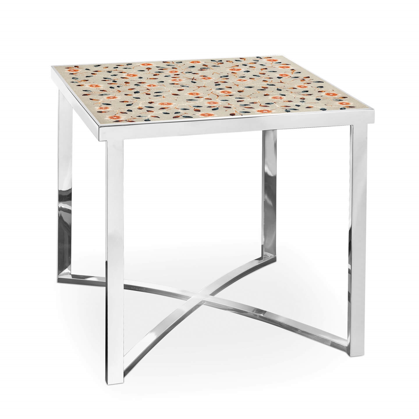 710099,12 ABHIKA БОКОВОЙ СТОЛ CHROMO X H51 52X52 IVORY 710099.12