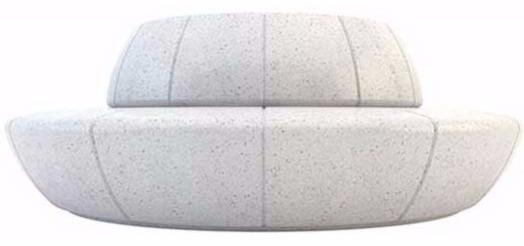 Bellitalia Круглая скамья со встроенной сеялкой со спинкой Olimpo sun-id-1428932 - Вид №2