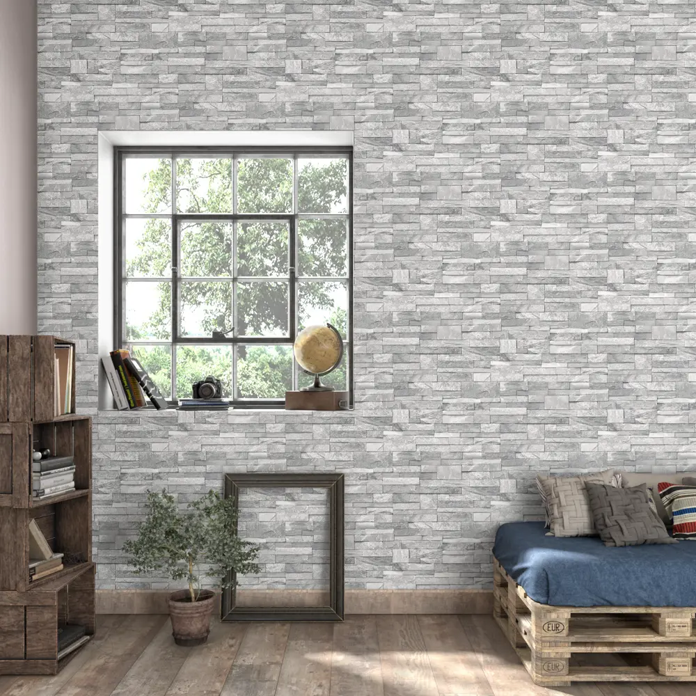 Обои флизелиновые Inspire Samy серые 0.53 м STLM-2196964 - Вид №4