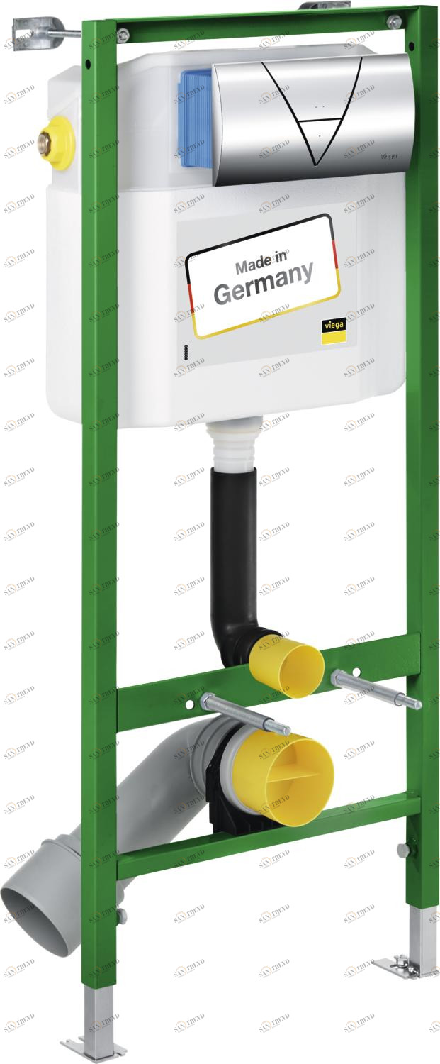 Системная техника  Viegaswift, Steptec, Viega Eco Plus, Viega Mono, панели смыва и принадлежности  T3 Viega Eco Plus  Элементы для унитазов, элементы для умывальников VIEGA 673 192 Модель 8180.29 Santreyd 