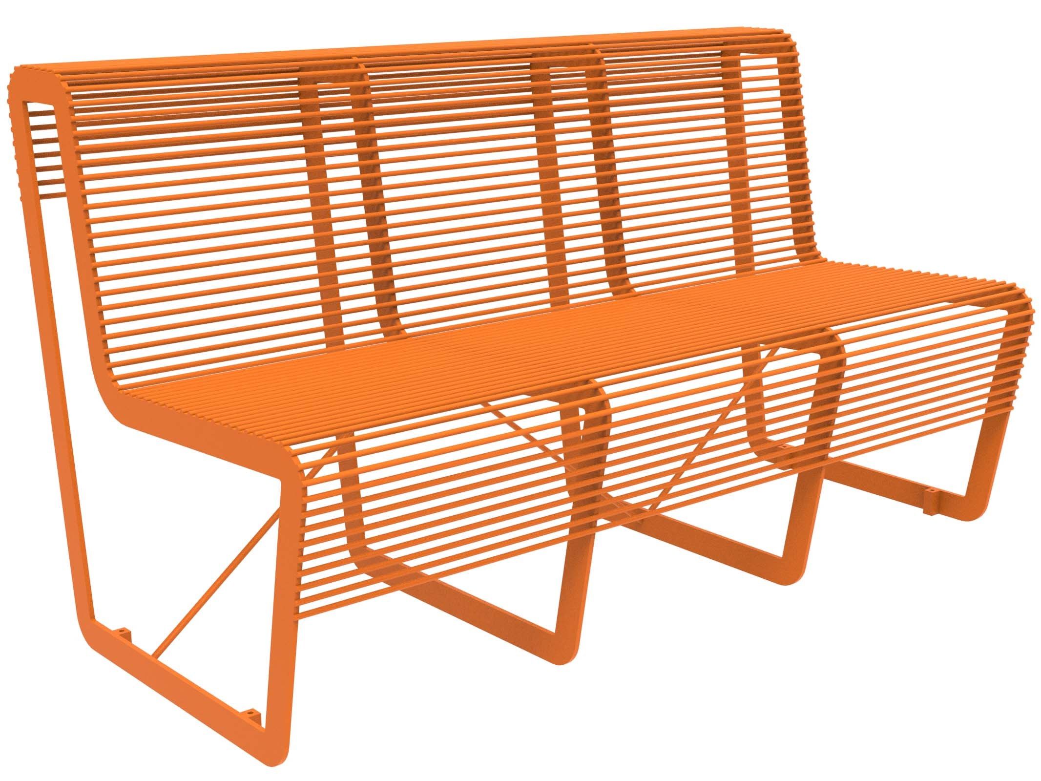 Оцинкованная стальная скамья со спинкой Lazzari Light ARCH-00099033 - Вид №4