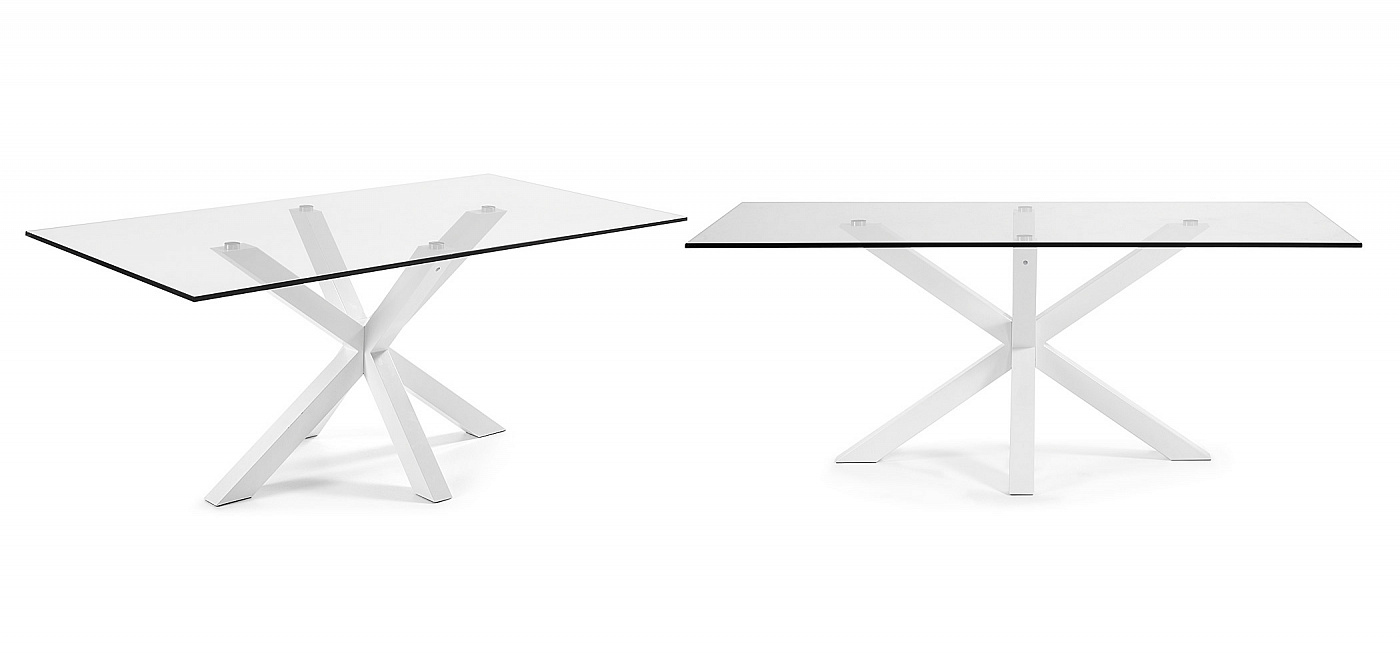045396 Белый стеклянный стол Arya La Forma Argo - Вид №3