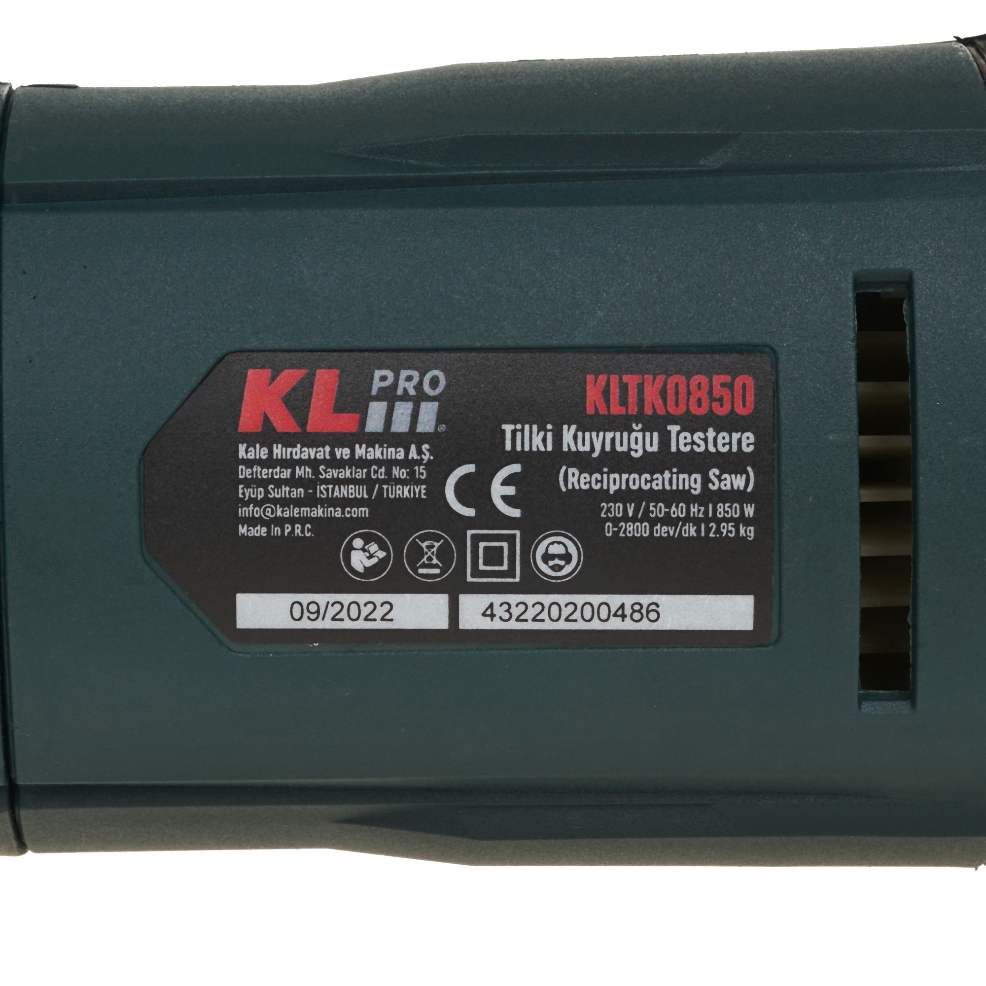 Сабельная пила KLTK0850 9150406 KLPRO STDN-0021090 - Вид №2