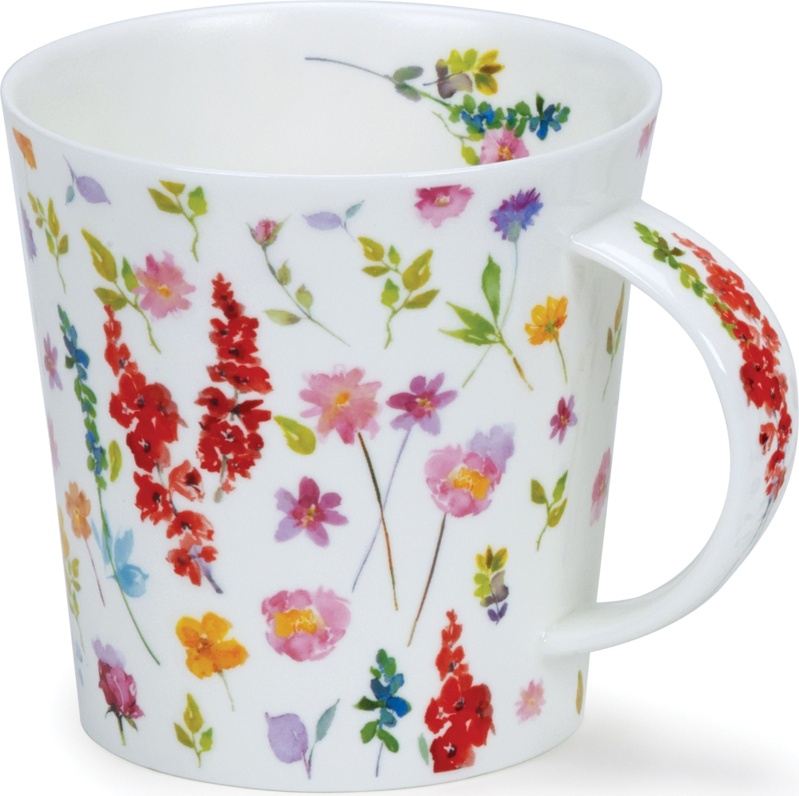 10620741 Dunoon Кружка Dunoon "Красивые цветы.Кернгорм" 480мл (красная) Фарфор костяной 