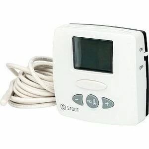 Термостат электронный комнатный WFHT-LCD с выносным датчиком STOUT