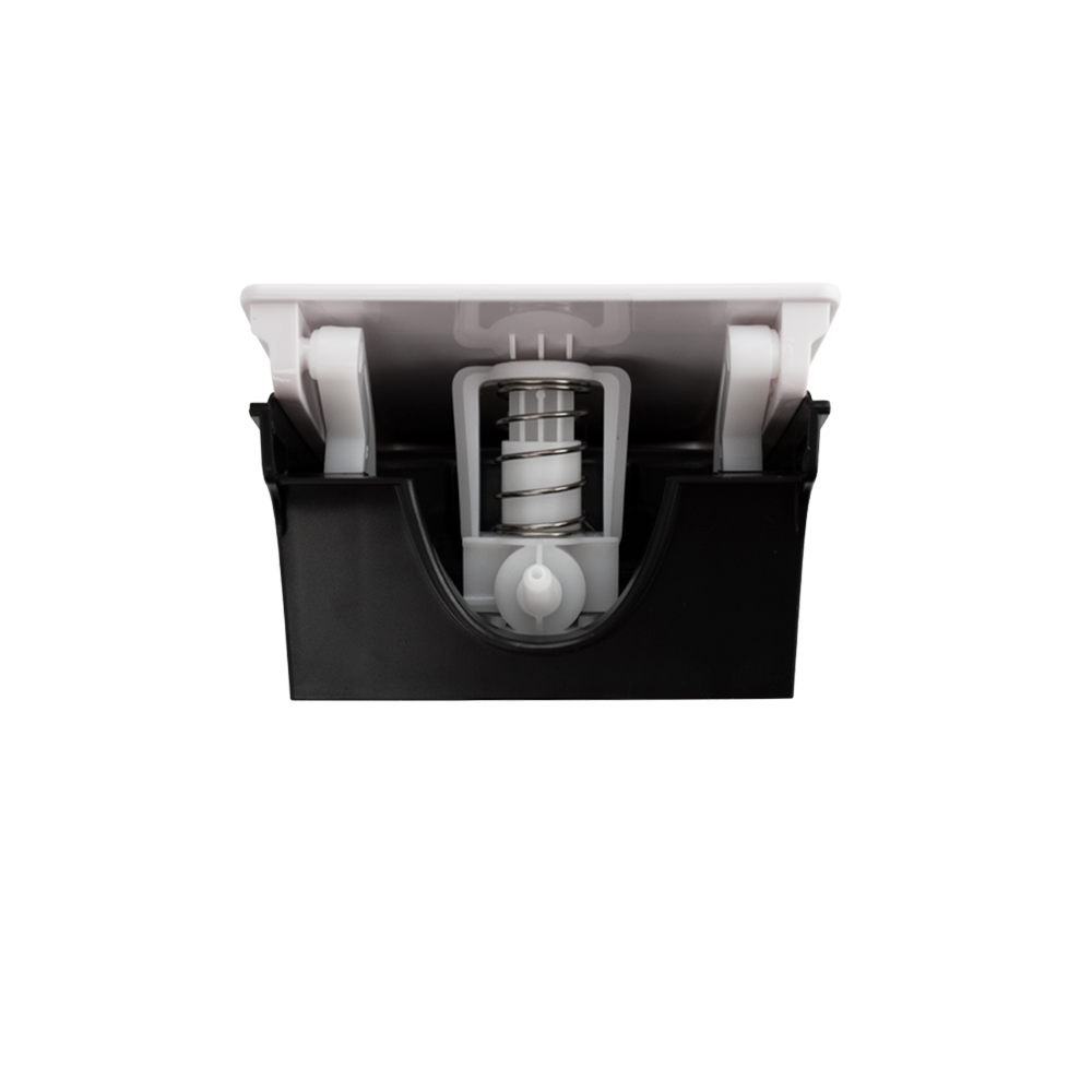 GFmark - Дозатор жидкого МЫЛА, универсальный, пластиковый, БЕЛЫЙ, с глазком - капля, 400 мл, код: 641  - Вид №3