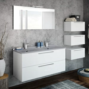 Комплект мебели для ванной KIM561202B (белый глянцевый) Ambiance Bain Akido Collection