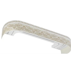 Карниз трехрядный составной Прима 240 пластик цвет ваниль