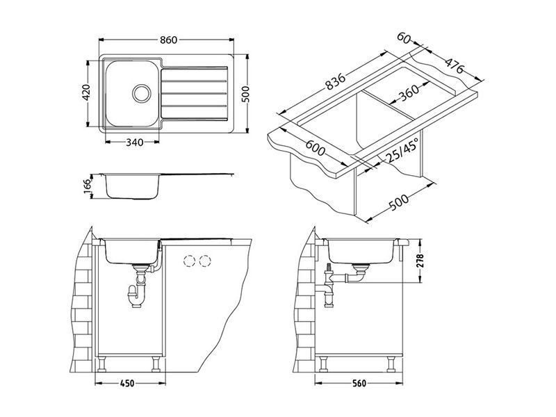 Мойка Alveus Line Monarch 20 1078569 - Вид №2