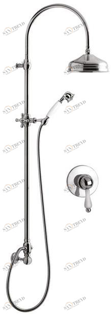 Rubinetteria Giulini Настенная душевая стойка с душевой лейкой Harmony - harmony crystal 9515wc-s