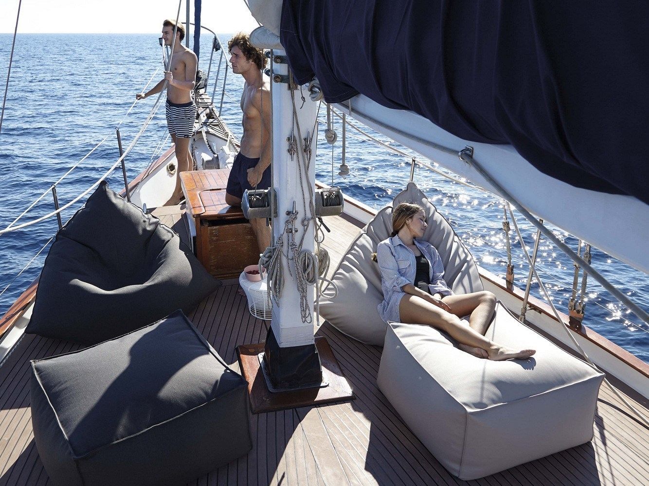 Ткань квадратный сад пуфик GANDIABLASCO Sail Outdoor ARCH-00016667 - Вид №3