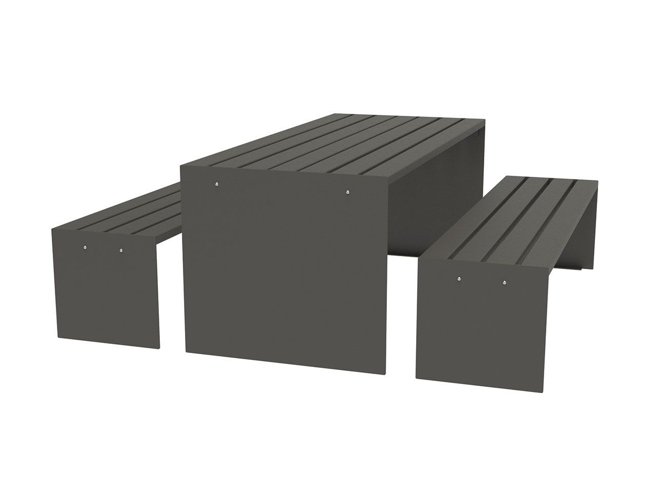 Стол для пикника из листового металла со встроенными скамейками Lazzari Recto ARCH-00022128