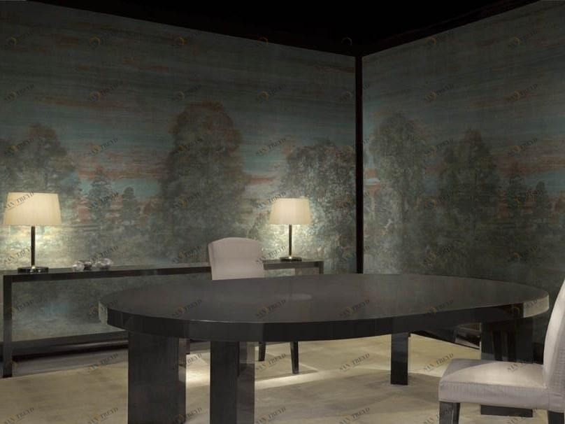 Jannelli&Volpi Флизелиновые обои с пейзажами Armani casa wallcoverings - precious fibers 1 sun-id-1440779