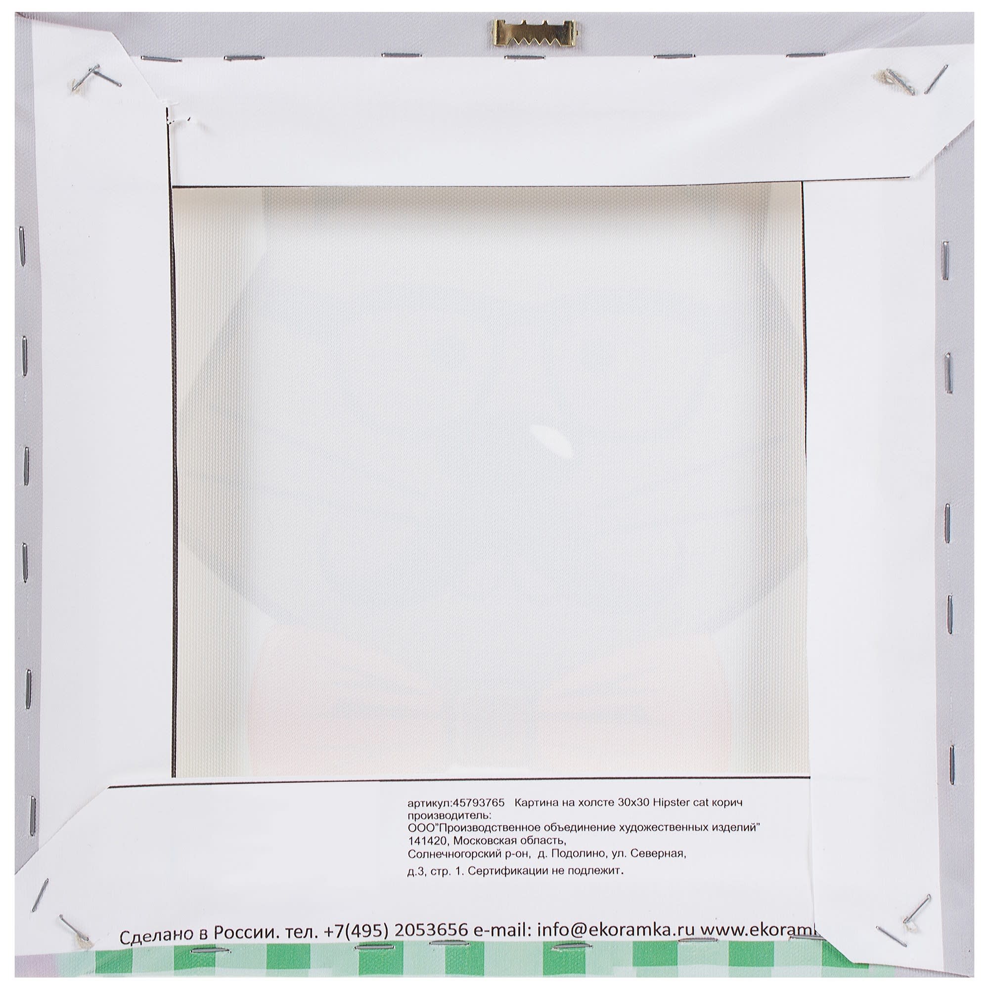 18849213 Картина на холсте «Hipster cat коричневый» 30х30 см Santreyd  - Вид №2