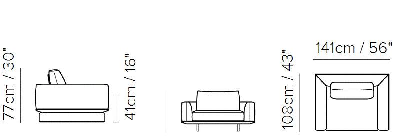 Natuzzi Кожаное кресло с подлокотниками Tempo sun-id-1470292 - Вид №2