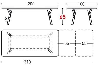 Varaschin Прямоугольный садовый стол Link 222l - Вид №4