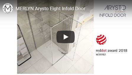 Дверь душевая для установки с боковой панелью AR8NN9002H L or R Merlyn Arysto Хромированный  - Вид №3