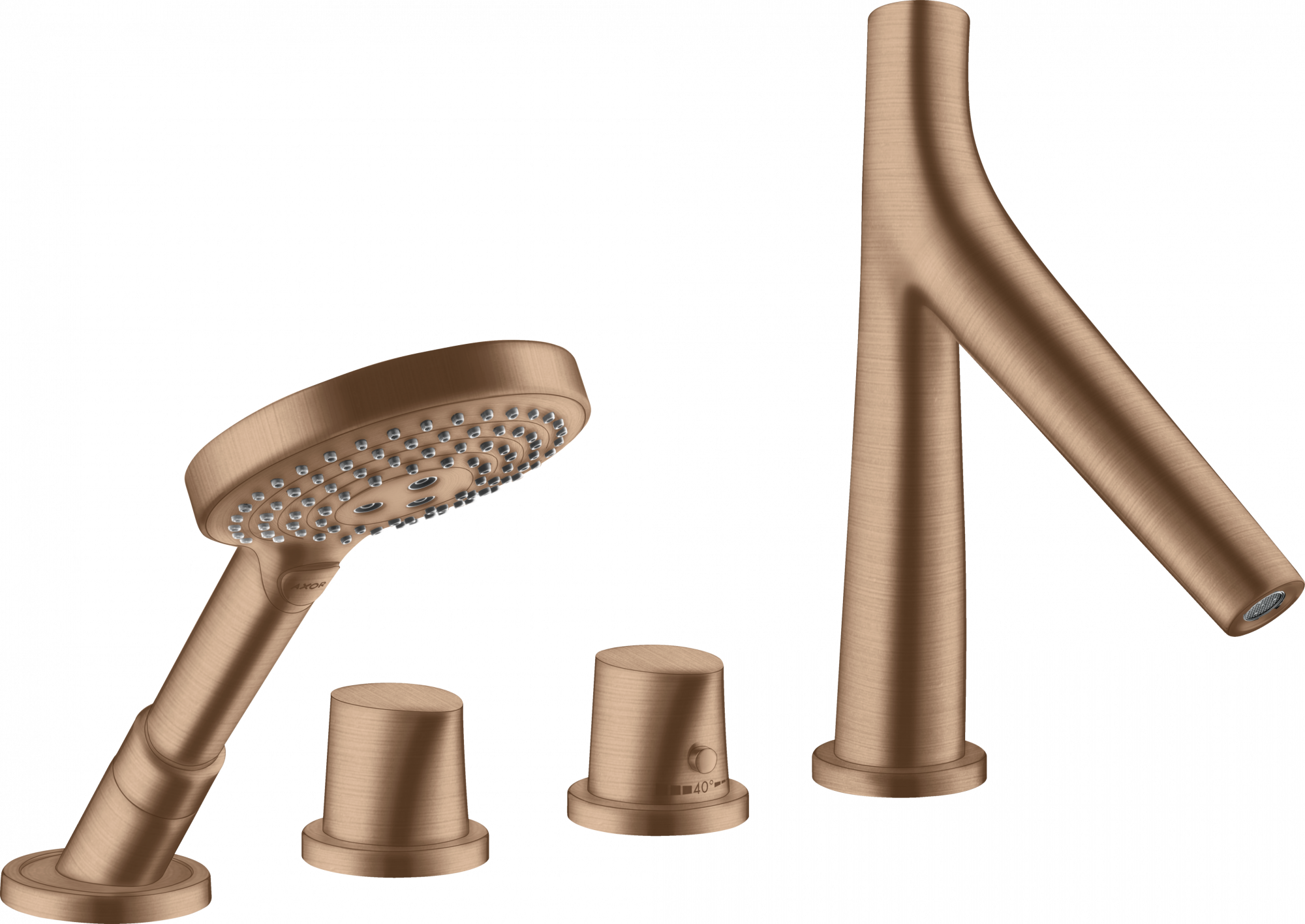 12425310 Термостатический смеситель для ванны на 4 отверстия AXOR STARCK ORGANIC