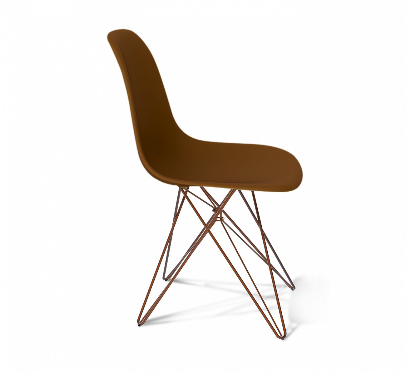 Стул DSR Коричневый S50 (eames style) SHEFFILTON ДИЗАЙНЕРСКИЕ, EAMES STYLE 015578 Коричневый  - Вид №1