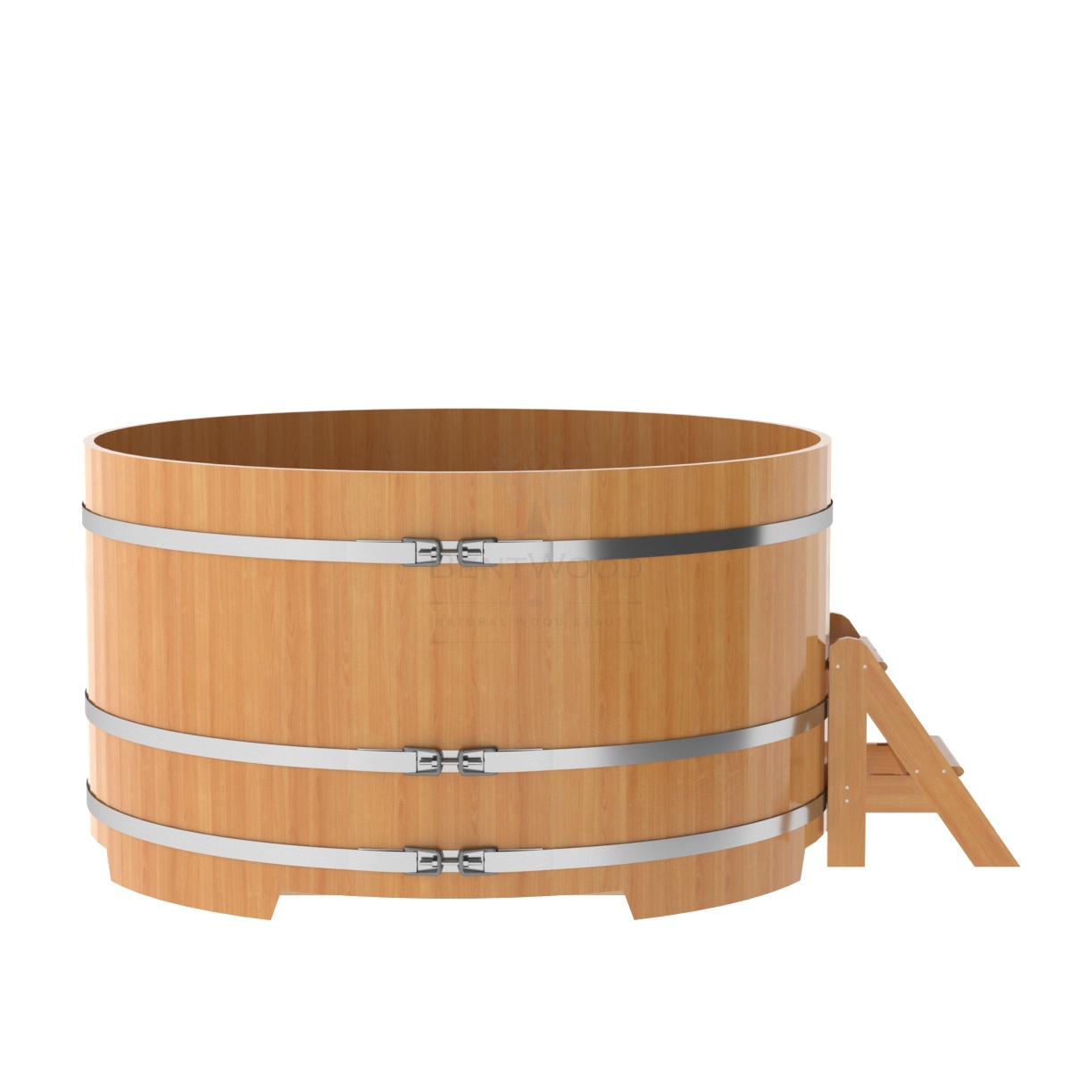 1212 Купель круглая из лиственницы d=1,80х1,0 натуральная премиум Alyarus  - Вид №2