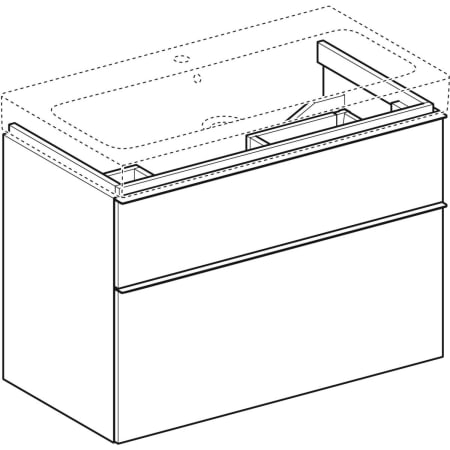 840392000 Шкафчик для раковины Geberit iCon, с двумя выдвижными ящиками Geberit  - Вид №15