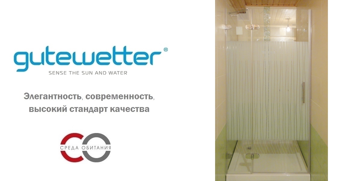 Душевая дверь в нишу 110x190 GK-002A GUTEWETTER LUX DOOR 110X190GK002A - Вид №1