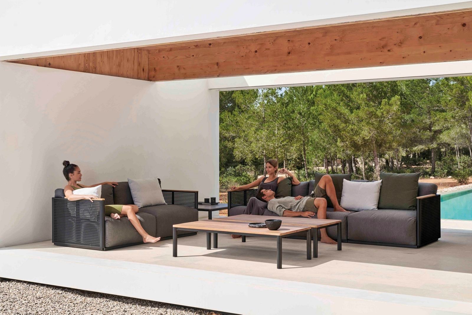 Фарфоровый квадратный садовый столик GANDIABLASCO Bosc ARCH-00122011 - Вид №8