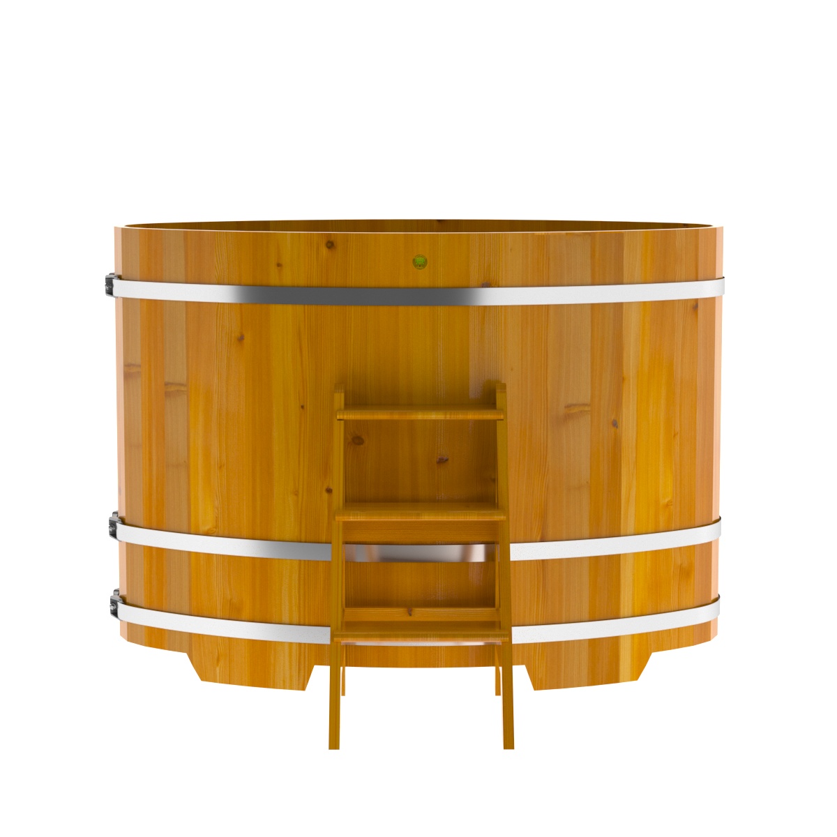 2274 Купель овальная из лиственницы Рустик 0,92х1,66х1,2 натуральная Alyarus  - Вид №4