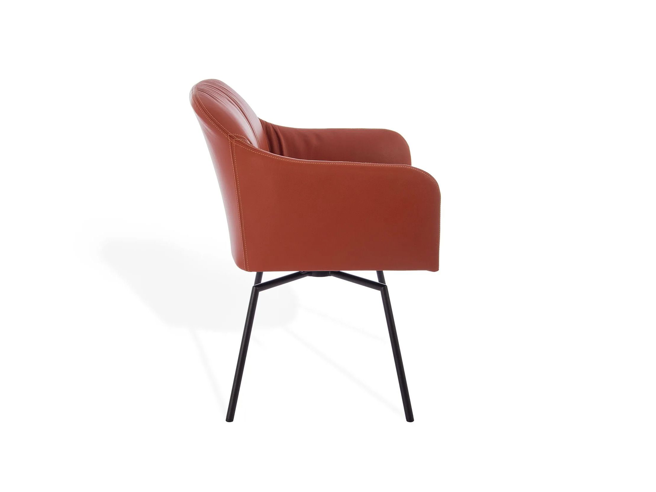 Мягкий стул с подлокотниками и крестообразной рамой KFF Youma Casual ARCH-00141105 - Вид №3