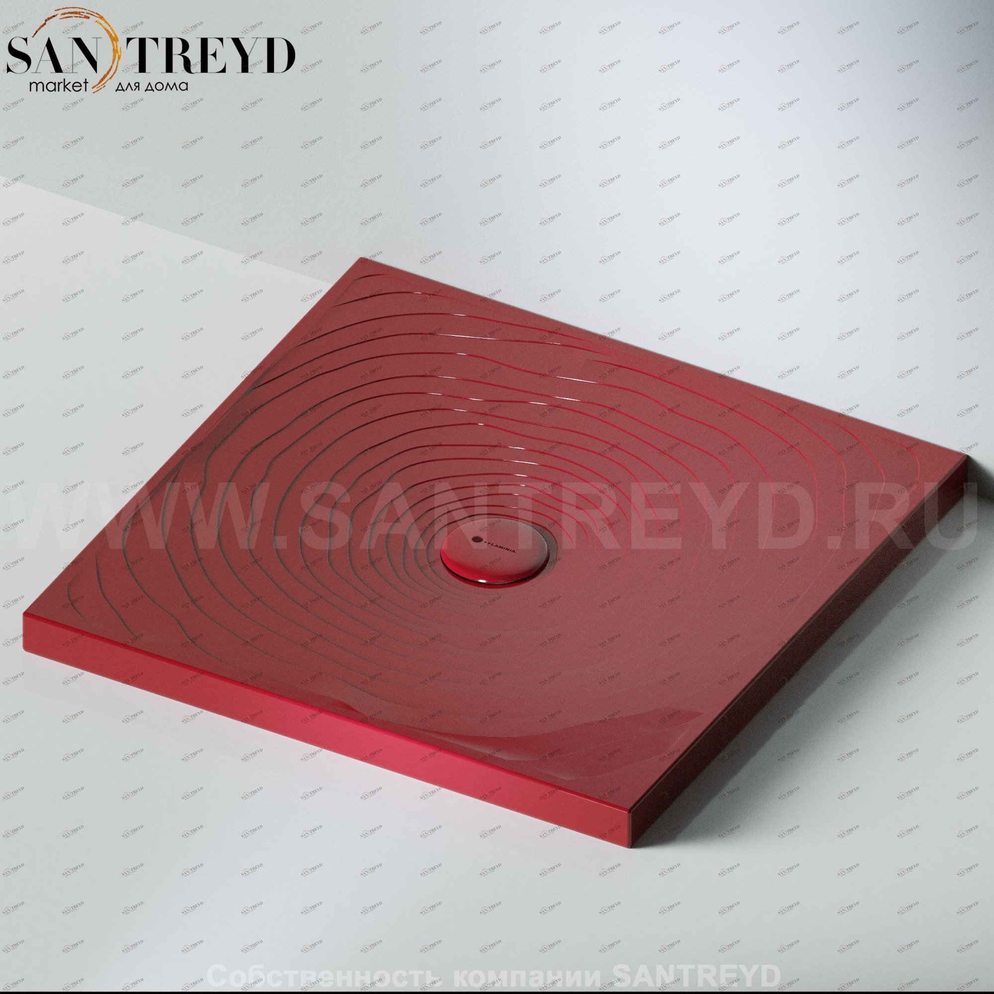 Flaminia WATER DROP Душевой поддон 100 см красный DR8010.3011 Ceramica Flaminia DR80103011