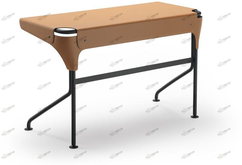 Zanotta Письменный стол из стали и кожи sun-id-1463778
