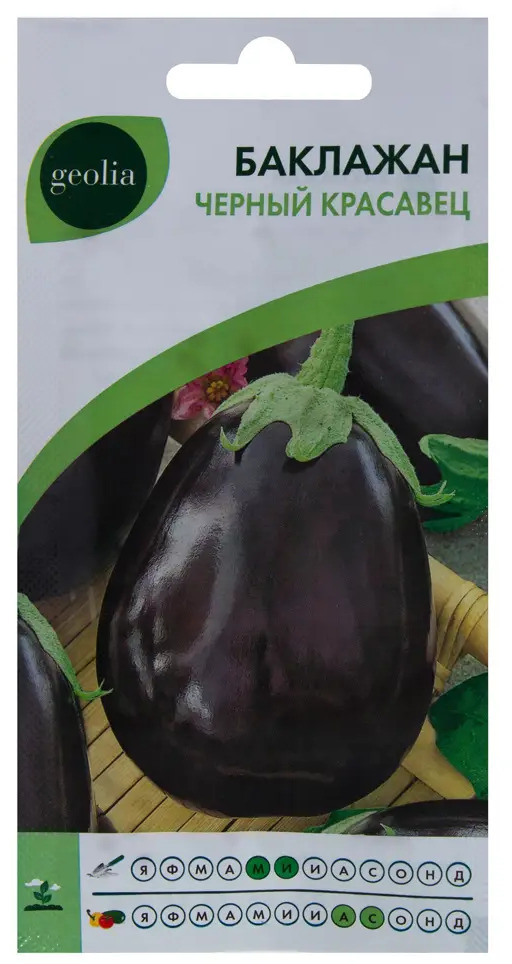 Семена баклажана Geolia Черный красавец - сердцевидные плоды 17585156
