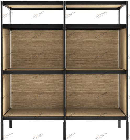 Alias Открытый книжный шкаф из фанерованной древесины Sec sun-id-1488630