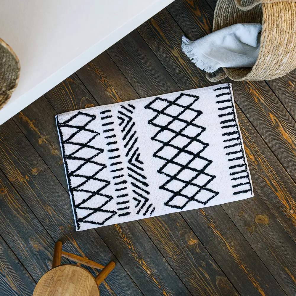 Коврик для ванной комнаты Moroshka Nomads 40х60 см цвет белый STLM-2017972 - Вид №4