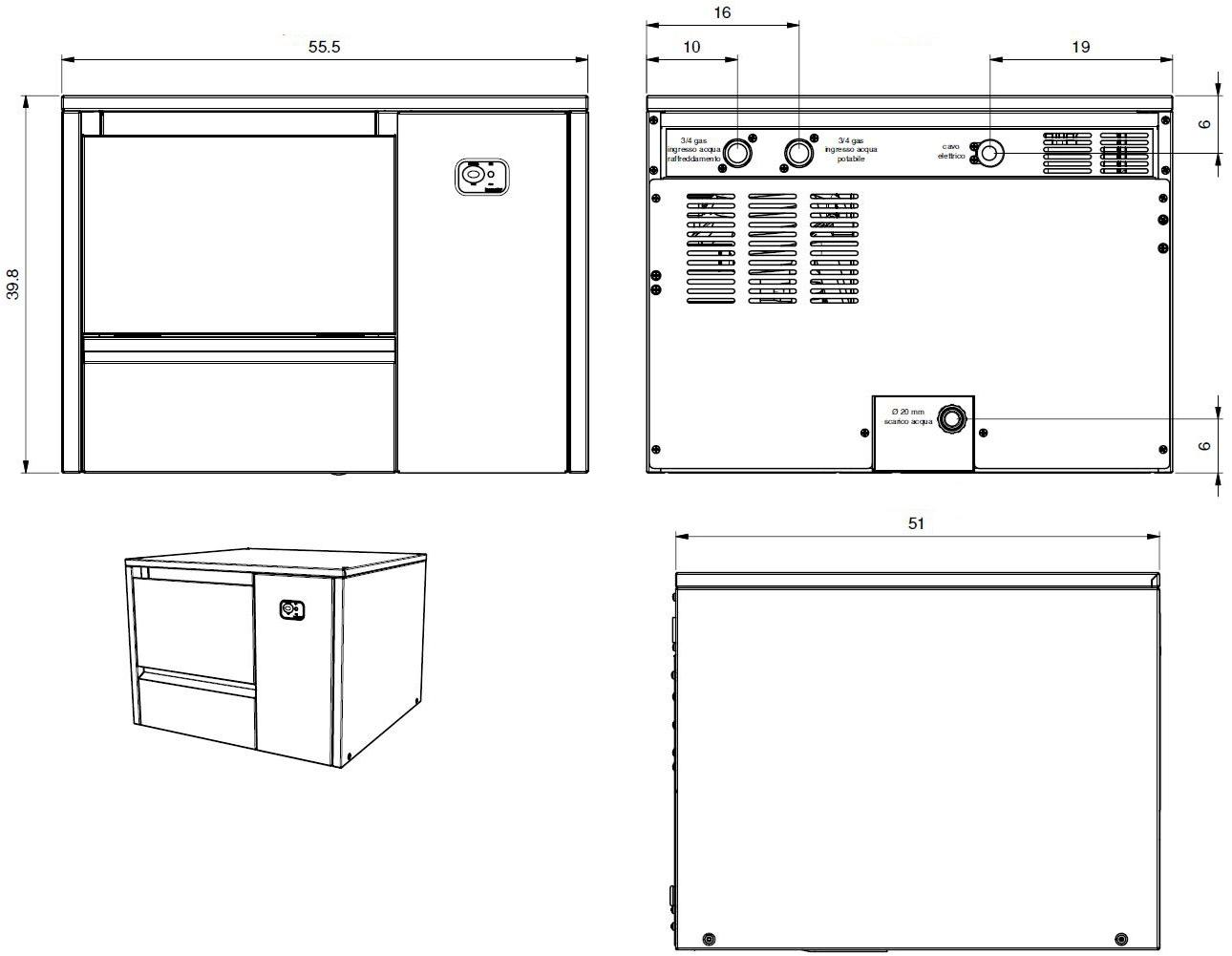 ICEMATIC Машина для кубиков льда  Bi236  - Вид №2