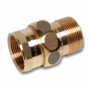 2222114R SANHA 222 сгон НР-ВР, латунь, самоуплотняющийся 11/4 мм