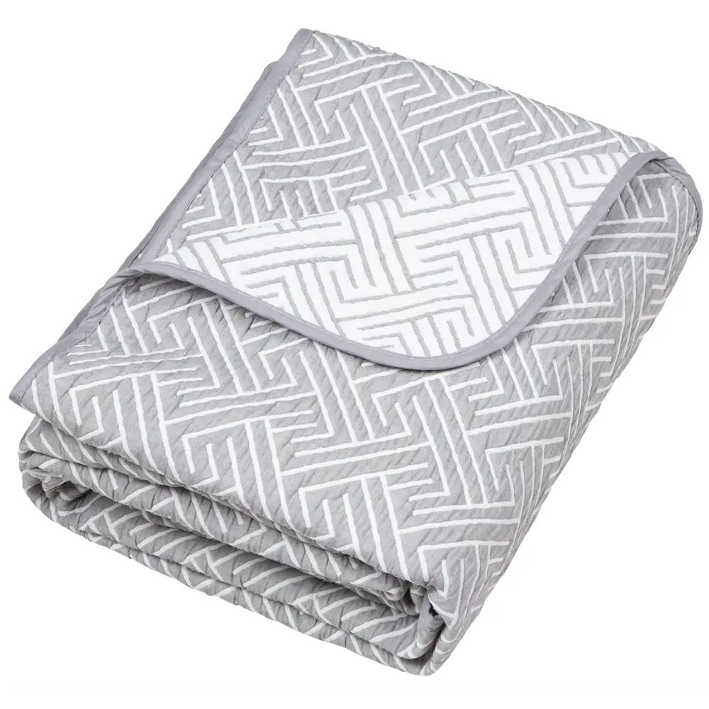 Покрывало Гео 200x250 см микрофибра цвет серый СТОЛИЦА ТЕКСТИЛЯ STLM-2104330 - Вид №1