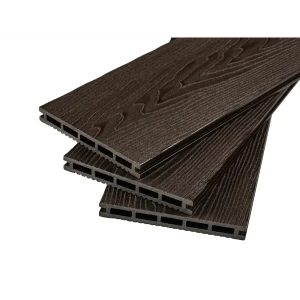 Террасная доска ДПК Groentec Береза цвет Венге 3000x150x18 мм 0.45 м²