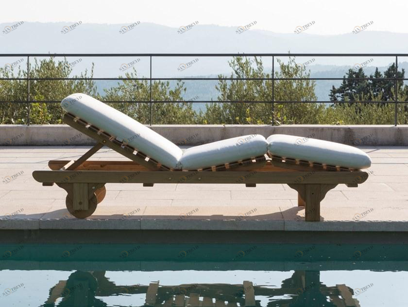 Unopiù Садовая кушетка из тика на колесиках Chelsea Henlett