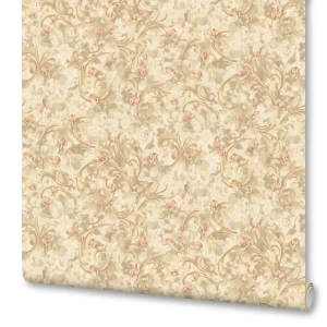 Обои флизелиновые Euro Decor Rosalina бежевые 1.06 м 1159-01