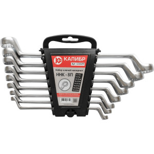 62589 Калибр Набор ключей накидных ННК-8П (8 штук, CrV) 