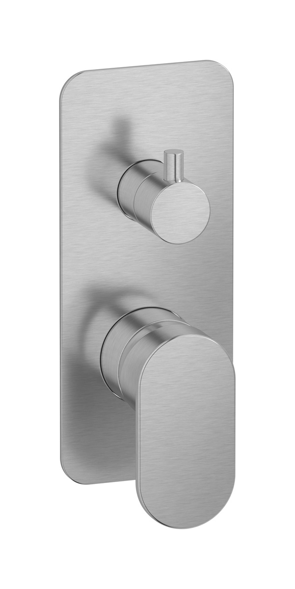 Внешние части встроенного в стену смесителя на 3 потребителя WE ARE IB k2312ss Brushed Nickel K2