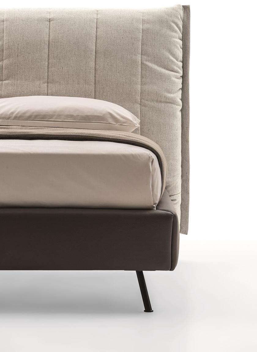 Ditre Italia Кровать из кожи и ткани с высоким изголовьем On line sun-id-1475299 - Вид №3