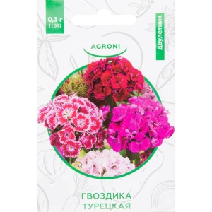 Семена цветов Гвоздика турецкая смесь окрасок Agroni 82457717 STLM-2067164