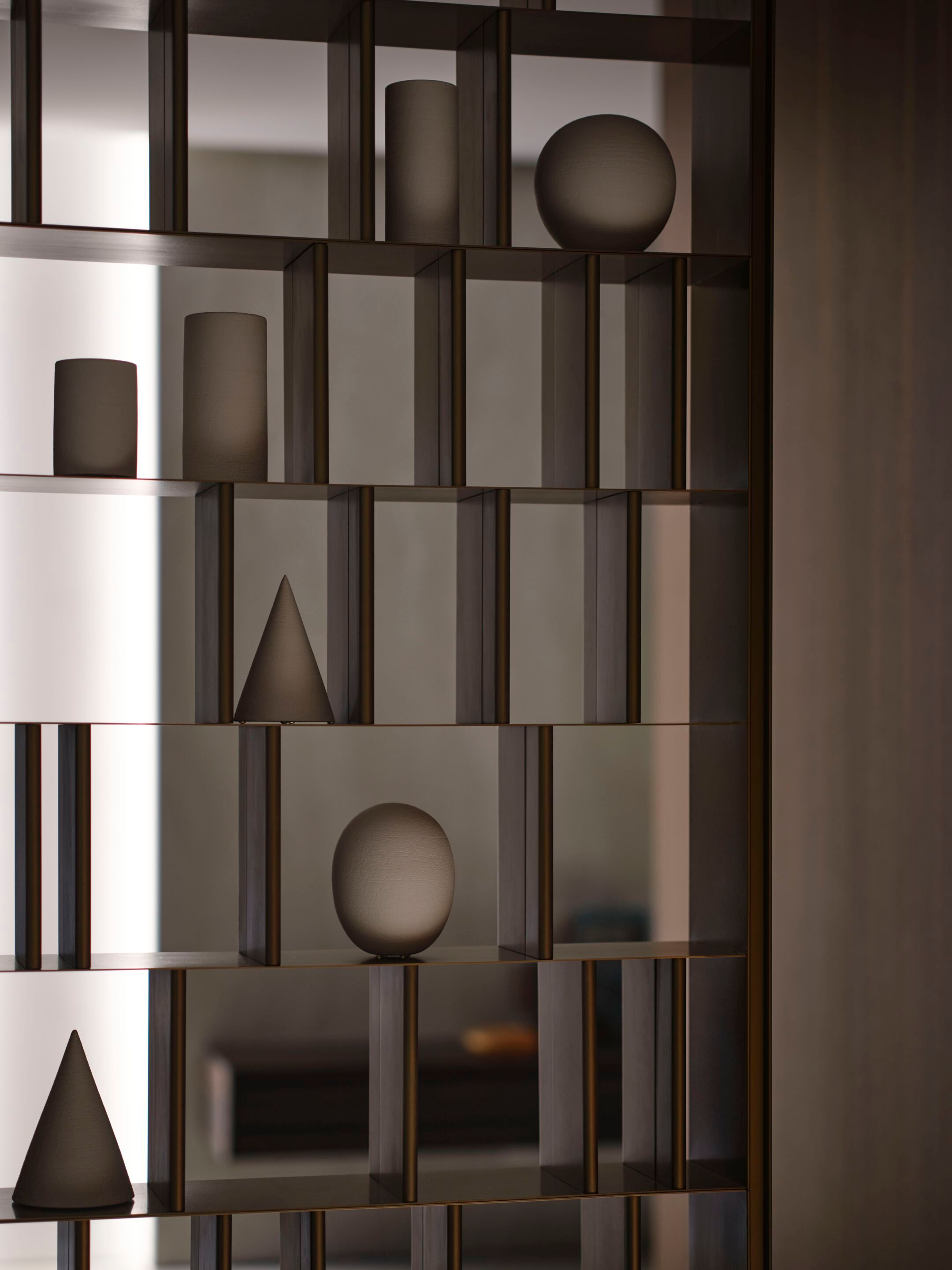 Металлический книжный шкаф с креплением пол-потолок Falper ENIGMA ARCH-00063286