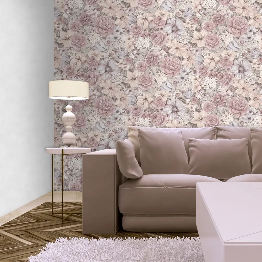 Обои флизелиновые Euro Decor Bagatelle розовые 1.06 м 1110-02 STLM-2064129 - Вид №4